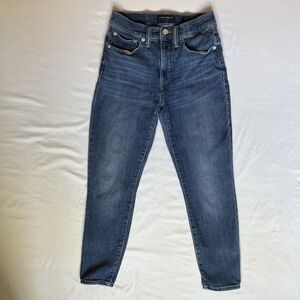 Lucky Brand Jeans Women's 4/27 A Bridgette Skinny High Rise Button Fly Med Wash